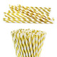 Gold & White Biodegradable Paper Straws